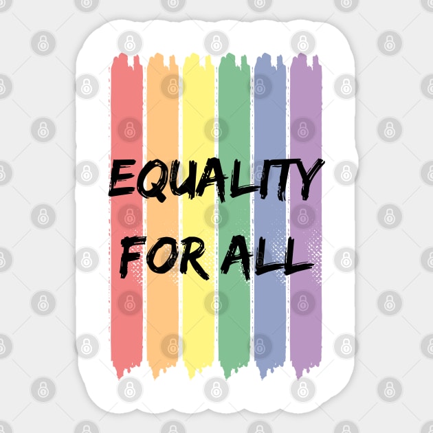 Pride Design for Equality Sticker by WarFX Designs